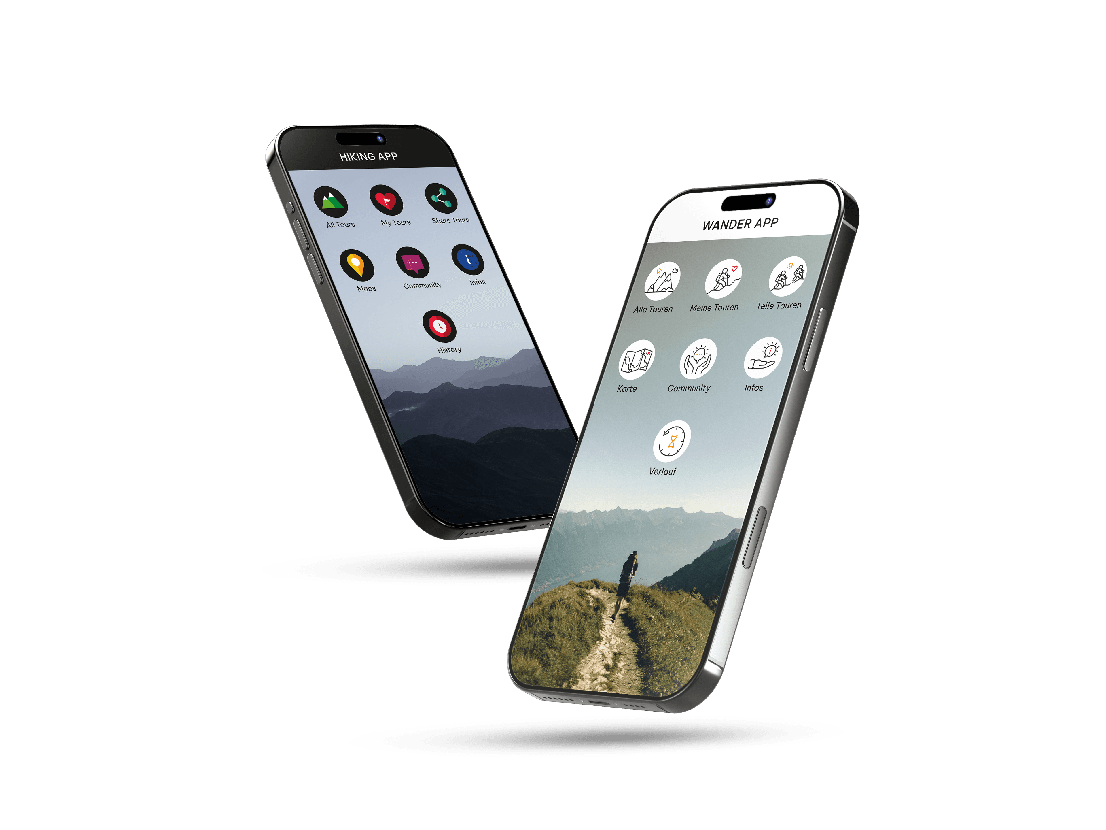 Icon-Design für eine Wander-App
